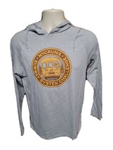 NYC Runs Subway System Challenge Adult Small Gray Hooded TShirt - £17.52 GBP