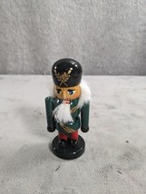 Wooden Nutcracker Soldier Christmas Holiday 4” Tall - £6.28 GBP