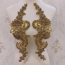  Rhinestone Applique es  on  Wedding Gown Bridal Sash Evening Wear for decoratio - £99.62 GBP