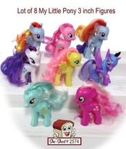 My Little Pony 3 inch Figures Hasbro lot of 8 Multicolor My Little Pony ... - $19.95