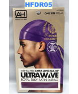 AH EXT RA LONG TAIL 40&quot; ULTRA WAVE ROYAL SILKY SATIN DURAG HFDR05 PURPLE - $1.99