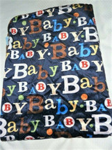 Circo Baby B A B Y Letter Alphabet Navy Blue Brown Blanket Yellow Orange White - $59.39