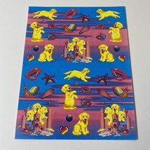 Vintage Lisa Frank Sandcastle Puppies Seashells Beach Balls Sticker Sheet S364 - $14.99