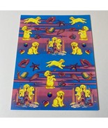 Vintage Lisa Frank Sandcastle Puppies Seashells Beach Balls Sticker Shee... - £11.79 GBP