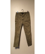  J. Crew Olive Green High Rise  Sz 2 Straight Pants Stretch Canvas - €16,63 EUR