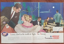 American Airlines Mercury Vintage 1960s Large Magazine Ad - $23.38