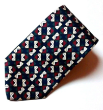Brooks Brothers Tie Silk Geometric Multi Color - £9.32 GBP