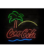 Coca Cola Beach Coke Palm Neon Sign 16&quot;x14&quot; - £109.30 GBP