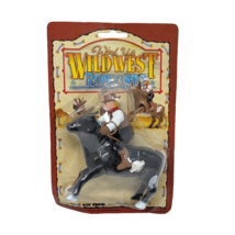 VINTAGE KIDS GOODS WIND UP WILD WEST RIDING COWBOY ON BLACK HORSE NEW SE... - $14.25