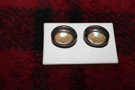 CAROLEE Sterling Silver Earrings with Faux White PEARL 1&quot; Across Clip-on - $110.00