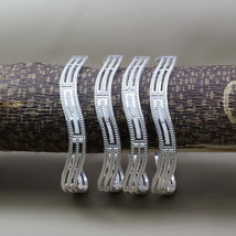 Indian Style 925 Sterling Silver Women Bangles Bracelet (Kangan) - £81.99 GBP+