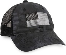 Kryptek® Typhon™ / Black American Flag Mesh-Back Cap for Men  - £15.09 GBP