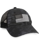 Kryptek® Typhon™ / Black American Flag Mesh-Back Cap for Men  - £14.18 GBP