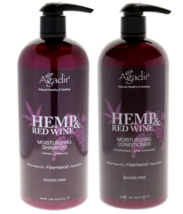 Agadir Hemp &amp; Red Wine Moisturizing Shampoo 33.8oz - £47.17 GBP