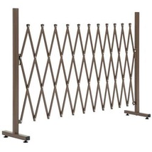 Outsunny Aluminum Alloy Movable Fence Foldable Garden Screen Panel, Dark... - $66.21