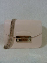 NWT FURLA Magnolia Pink Saffiano Leather Mini Julia Chain Cross Body Bag... - $268.00