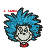 Thing face Dr Seuss digitized filled embroidery design Digital Download - £3.11 GBP