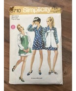 Simplicity Pattern 8710 Young Junior Teens&#39; Mini Dress and Vest  Sz 13/1... - £13.57 GBP