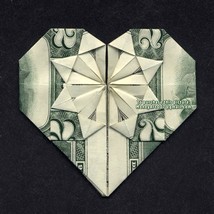 Dollar Origami HEARTS Made with REAL MONEY Handmade Cash Art Gift Idea - €8,52 EUR+