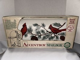 Vintage Bacova Accentbox Steel Mailbox Cardinals USA NEW NOS +Bonus Matching Mat - £39.27 GBP