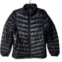 Marmot Men XL Goose Down 800 Fill Black Quilted Full Zip Outdoor Jacket - £92.64 GBP