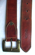 BOSI Brown Thick Genuine Leather Belt Vintage Signed Needs Keeper Womens... - £11.94 GBP