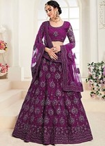 Lehenga Choli Purple Bollywood Lehenga Designer Party Indian Wedding Saree Sari - £34.82 GBP