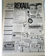 Rexall Drug Stores Advertising Print Ad Art 1952 - €8,67 EUR