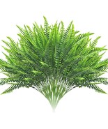 Elechood 10 Bundles Artificial Boston Fern Plants, Bushes Faux Plants Sh... - $22.93