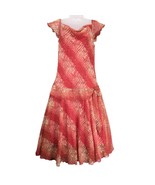 Vtg Jonathan Martin Studio Size 10 Drop Waist Chiffon Dress, Flutter Cap... - $61.54 CAD