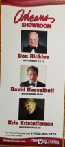 Don Rickles/ David Hasselhoff/ Kris Kristofferson New Orleans Vegas Ad/flyer - £1.53 GBP