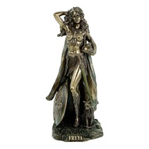 Freya Norse Goddess 0f Love Beauty and Fertility Statue Bronze Finish Figurine - £52.68 GBP