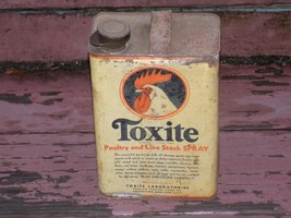 Vintage Rooster Toxite 1 Gallon EMPTY Can - €46,31 EUR