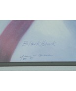Blackhawk Sauk Indigenous Art 19&quot; x 16&quot; Framed Statue Oregon Illinois 1987 - £36.03 GBP