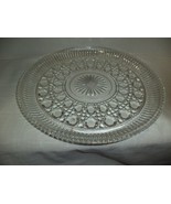 Vtg FEDERAL GLASS WINDSOR Clear BUTTON &amp; CANE Pattern 11” Cake Plate - $465.04 MXN