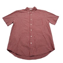 Eddie Bauer Shirt Men Medium M Red  Button Up Casual Long Sleeve Outdoor B1 - £14.59 GBP