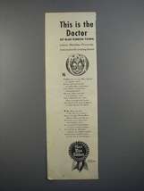 1943 Pabst Blue Ribbon Beer Ad - This is the Doctor - £14.53 GBP
