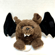 Vintage 1988 MJC 5 inch Halloween Plush Purr Fection Crushy Critter Bat ... - $10.62