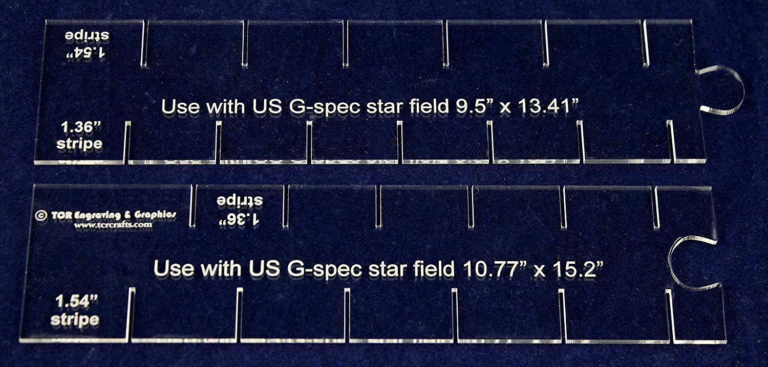 2 Piece Set- Flag Stripe Marker-1/8" Acrylic-13.41 & 15.2 - $25.10