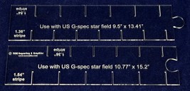 2 Piece Set- Flag Stripe Marker-1/8&quot; Acrylic-13.41 &amp; 15.2 - £19.73 GBP