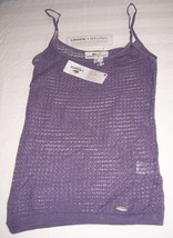 NWT Lacoste + Malandrino Purple Crocheted Tank Top Shirt Misses Size XSmall - £23.52 GBP