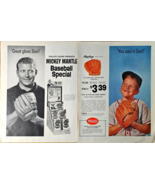 1964 Mickey Mantle&amp;Son Rawlings BB glove-baseball special - 2 Page VTG P... - $35.47 CAD