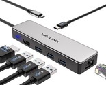 WAVLINK USB C Hub, 6-in-1 USB C Adapter for MacBook Pro/Air/Thunderbolt ... - £43.45 GBP