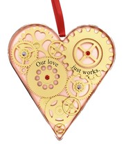 Hallmark Ornament 2020, Our Love Just Works Gears Heart Metal - $23.75