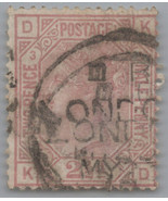 ZAYIX Great Britain 66 used Plate 3 - 2 1/2p claret Victoria  London 103... - £53.88 GBP