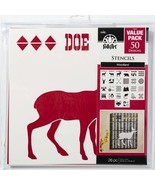 Plaid Folkart Die Cut Paper, Woodland Stencil Value Pack, 12 X 12 Inches - €37,28 EUR