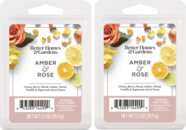 Better Homes and Gardens Scented Wax Cubes 2.5oz 2-Pack (Amber and Rose) - £9.36 GBP