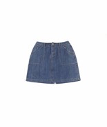 EDDIE BAUER Womens Denim Jean Skirt Size 8 Petite 8P Oversized Cargo Zip... - $21.98 CAD