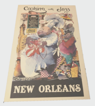 $60 Cooking Jazz New Orleans Leo Meiersdorff Lithograph Poster Vintage 1979 - £55.51 GBP