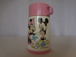 Disney Aladdin Mickey &amp; Minnie Mouse Thermos Only Art Valentine Pink Lea... - $13.87